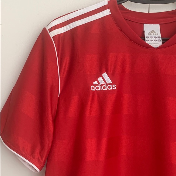 Adidas CLIMALITE Tabela 11 #2 Back Red Short Sleeved Soccer Jersey Size Medium - Picture 2 of 11